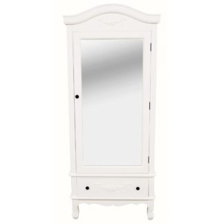 An Image of Toulouse Ivory Single Wardrobe Off-White