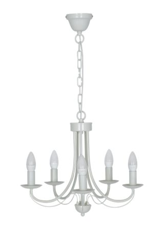 An Image of Argos Home Twirl 5 Light Chandelier - Cream