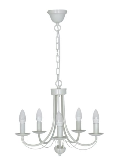 An Image of Argos Home Twirl 5 Light Chandelier - Cream