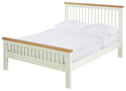 An Image of Argos Home Aubrey Superking Bed Frame - Two Tone Grey