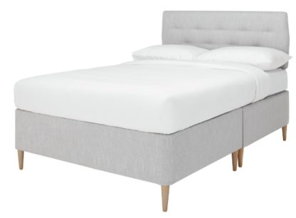 76d72c01b660282ffa41b13d95d33effbde0a16d0e299abfaa73c607fb0720e1.jpg An Image of Argos Home Skandi 800 Pocket Small Double Divan - Light Grey