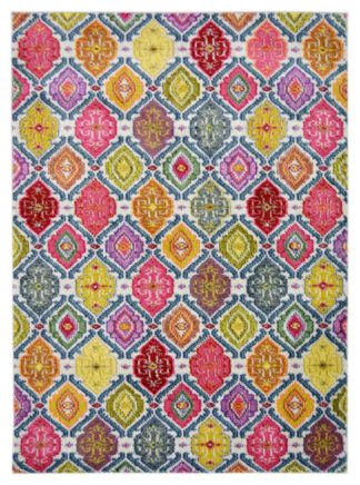 An Image of Melrose Villa Tile Rug - 80x150cm - Multi