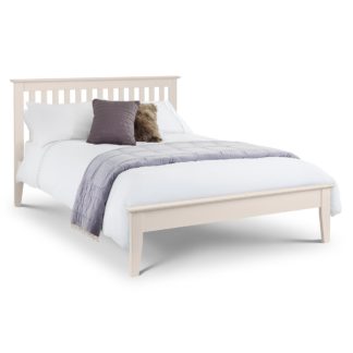 An Image of Salerno Ivory Wooden Bed Frame White