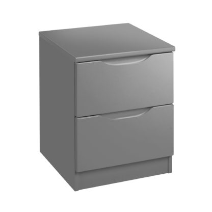 An Image of Legato Grey 2 Drawer Bedside Grey