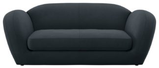 An Image of Habitat Layla 3 Seater Velvet Sofa - Charcoal