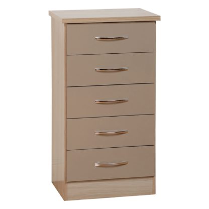 An Image of Nevada Narrow Grey Chest of Drawer Grey