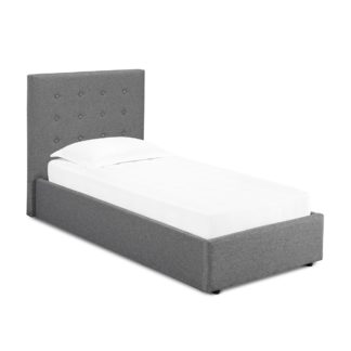 An Image of Lucca Grey Upholstered Bed Frame Grey