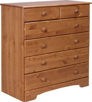 An Image of Argos Home Nordic 4+2 Drawer Chest of Drawers - Pine