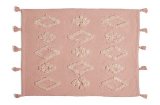 An Image of Habitat Agra Tufted Rug - 80X110cm - Pink