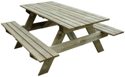 An Image of Forest Garden Rectangular 4 Person Picnic Table