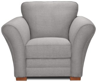 An Image of Argos Home Thornton Fabric Armchair - Light Grey