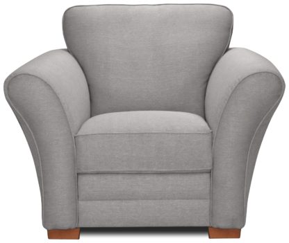 7a6d9d51b2beeef36e566df1655d1ef887cf17e9b59fb5b90ba8b311f05730e4.jpg An Image of Argos Home Thornton Fabric Armchair - Light Grey