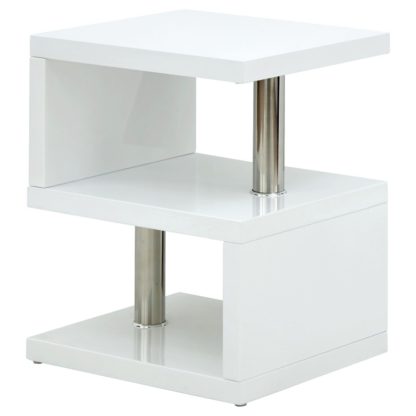An Image of Polar Side Table - Gloss White