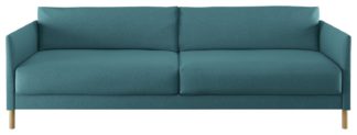 An Image of Habitat Hyde 3 Seater Fabric Sofa Bed - Teal