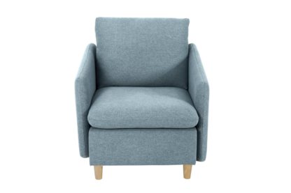 An Image of Habitat Mod Fabric Armchair with Arms - Blue