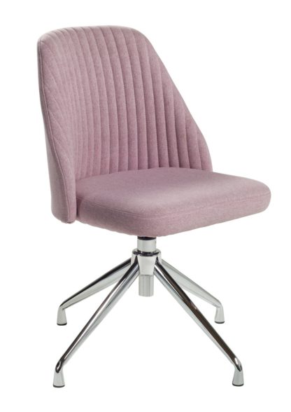 An Image of Habitat Nori Fabric Office Chair - Pink