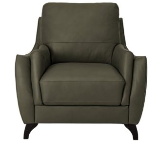 An Image of Argos Home Leonardo Leather Armchair - Khaki Grey