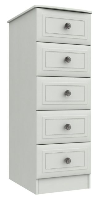 An Image of Rendlesham 5 Drawer Tallboy - White