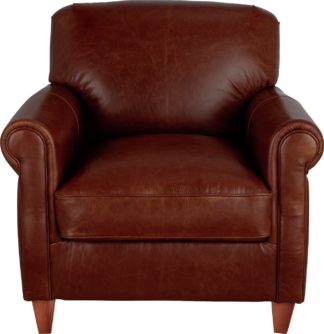 An Image of Habitat Kingsley Leather Accent Chair - Tan