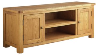 An Image of Habitat Kent 2 Door TV Unit - Oak