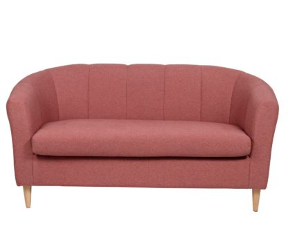 7c41fc6f877388fa44af93adc16b30dbf6abf7e3608d455e5db2ad4c0ec8a7db.jpg An Image of Habitat Ayres 2 Seater Fabric Tub Sofa - Coral