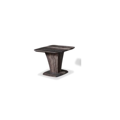 7c9e2019d0ffdf37f6aa0fc4a5a4ad25758ae86ed31e62cf86fc16baf138d22c.jpg An Image of Titan Marble End Table In Natural Tones With Fibre Glass Column
