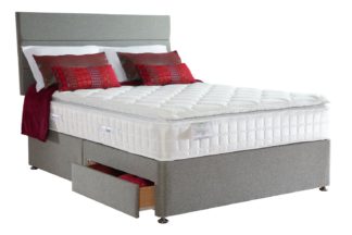 An Image of Sealy Posturepedic 1400 Pocket Latex 2 Drawer Kingsize Divan