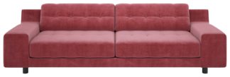 An Image of Habitat Hendricks 4 Seater Velvet Sofa - dusty rose
