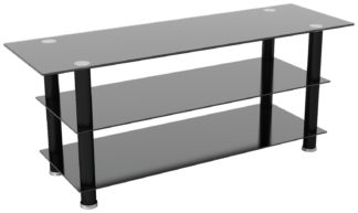 An Image of AVF Glass Up to 65 Inch TV Stand - Black