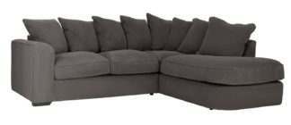 An Image of Habitat Carson Left Corner Fabric Sofa - Grey