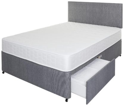 An Image of Argos Home Elmdon Memory Kingsize Divan - Grey