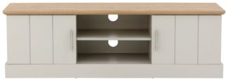 An Image of Easton Large 2 Door TV Unit - Grey