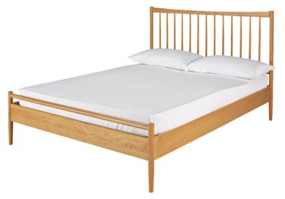 An Image of Habitat Chiltern Spindle Kingsize Bed Frame - Oak