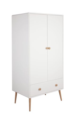 An Image of Argos Home Bodie 2 Door 1 Drawer Wardrobe - White