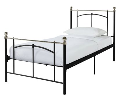 An Image of Habitat Yani Single Metal Bed Frame - Black