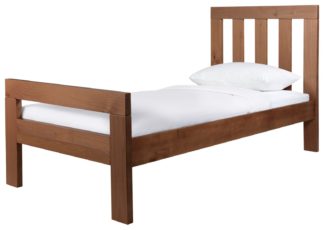 An Image of Habitat Chile Single Bed Frame - Dark Stain