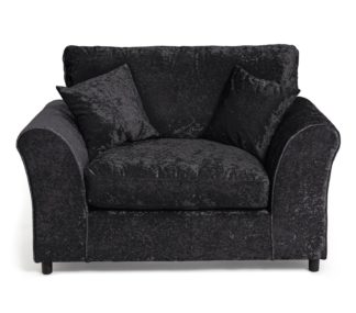 An Image of Argos Home Megan Fabric Cuddle Chair - Black