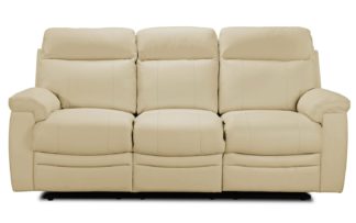 An Image of Argos Home Paolo 3 Seater Manual Recliner Sofa - Ivory