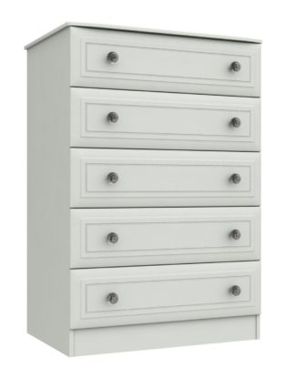 An Image of Rendlesham 5 Drawer Chest - White