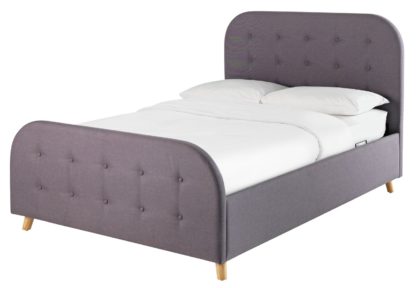 An Image of Habitat Ashby Ottoman Double Bed Frame - Grey