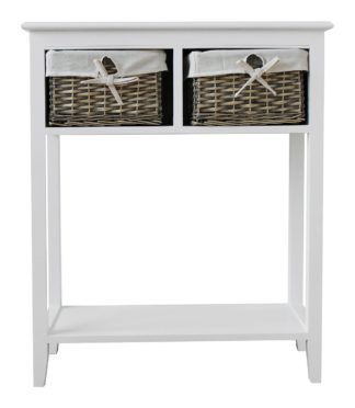 An Image of Argos Home New Malvern Console Table - White