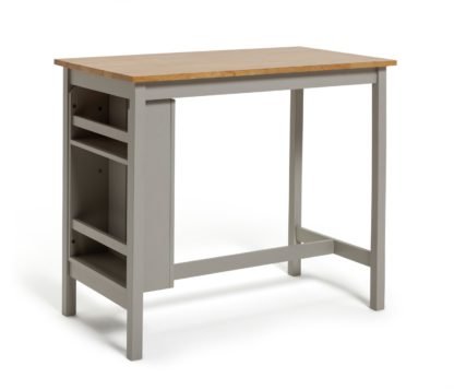 An Image of Habitat Chicago Storage Bar Table - Grey