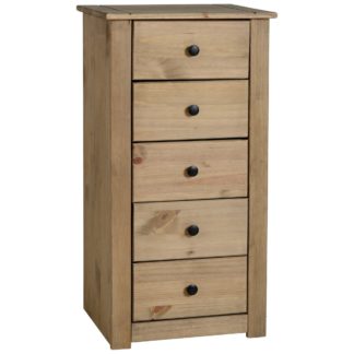 An Image of Panama 5 Drawer Chest Natural