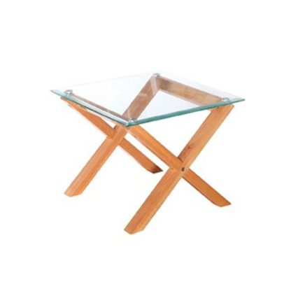 81579ddf046cbaad143a69025bbcb5516447c809dd8f82a3d88202e335d0346a.jpg An Image of Cadiz Glass End Table In Oak