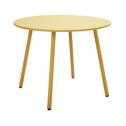 An Image of Argos Home Ipanema Round 4 Seater Garden Table - Yellow