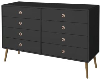 An Image of Softline 4+4 Drawer Chest of Drawers - Black