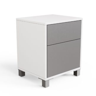 An Image of Frank Olsen Wireless Charging Side Table - Grey & White