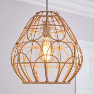 An Image of Decorative Cane Easy Fit Pendant Natural White