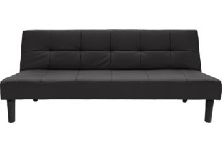 An Image of Habitat Patsy 2 Seater Clic Clac Sofa Bed - Black