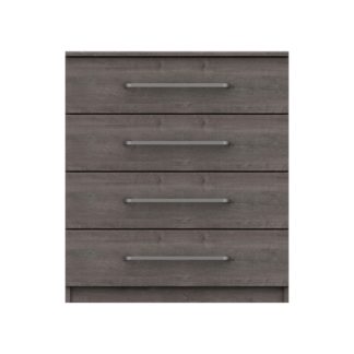 An Image of Parker Grey 4 Drawer Chest Dark Grey